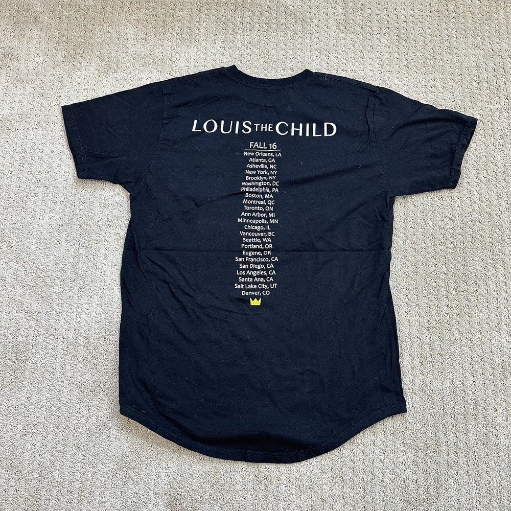 Louis The Child T-Shirt Men's Large Fall 2016 Tour Tee Black Dance Electronic - Picture 2 of 5